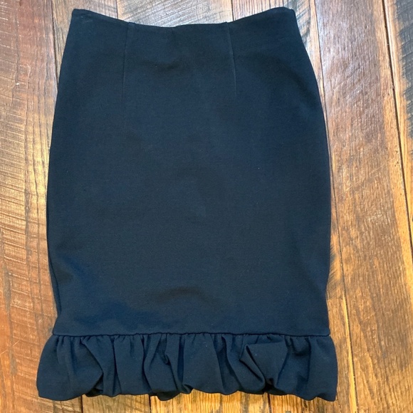 Maeve by Anthropologie Ruffled Pencil Skirt Black Size 4 NWT - Picture 2 of 11